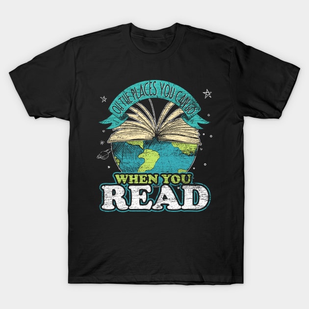 reading book retro T-Shirt by ShirtsShirtsndmoreShirts